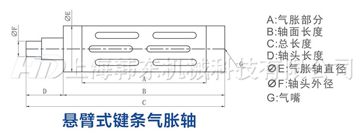 懸臂式鍵條氣脹軸構(gòu)造